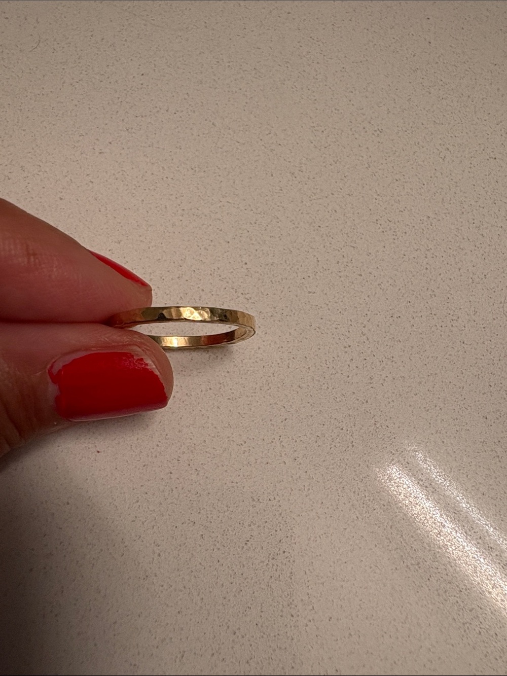 Catbird Hammered Stackable - gold plated